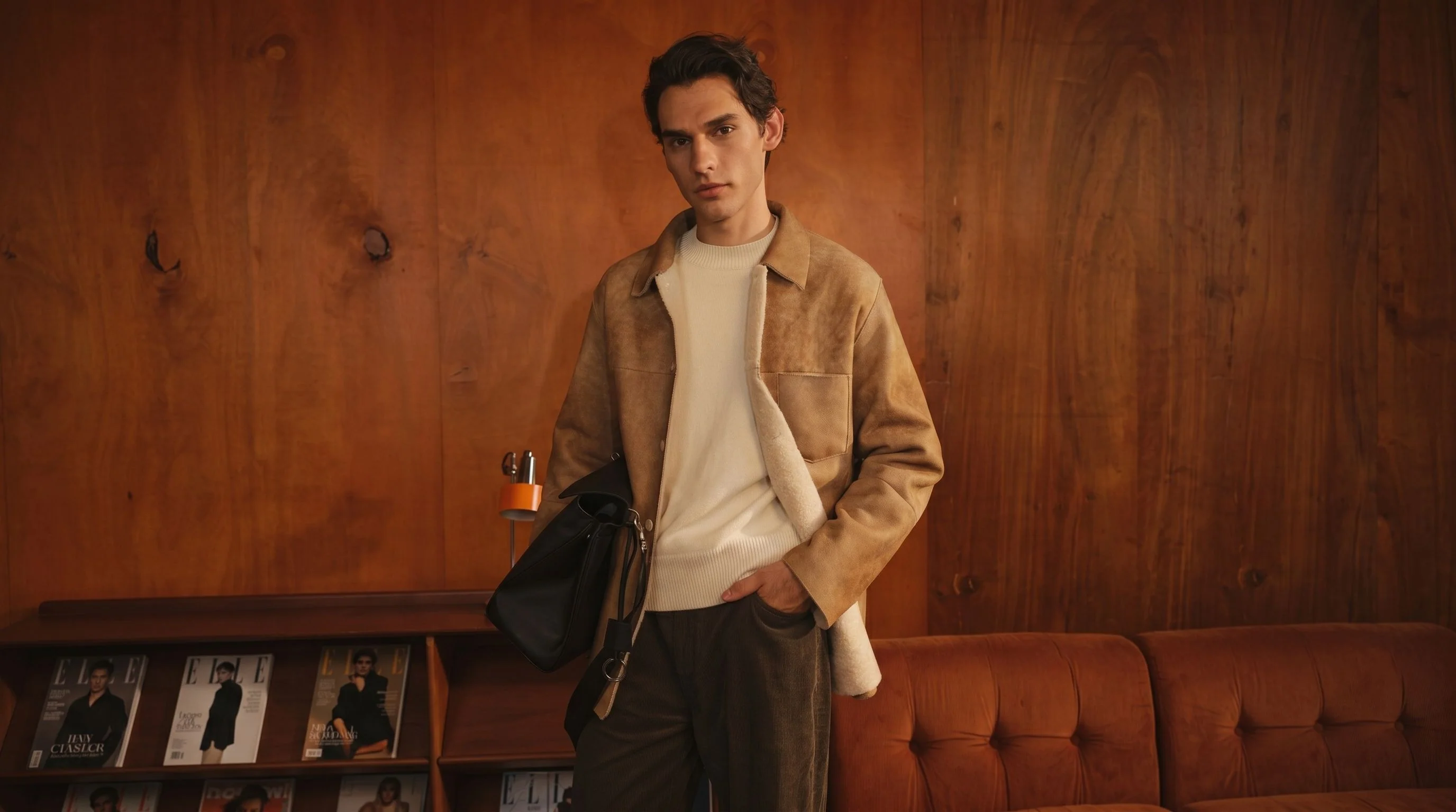 Merino Shearling-Lined Suede Jacket - Image 5