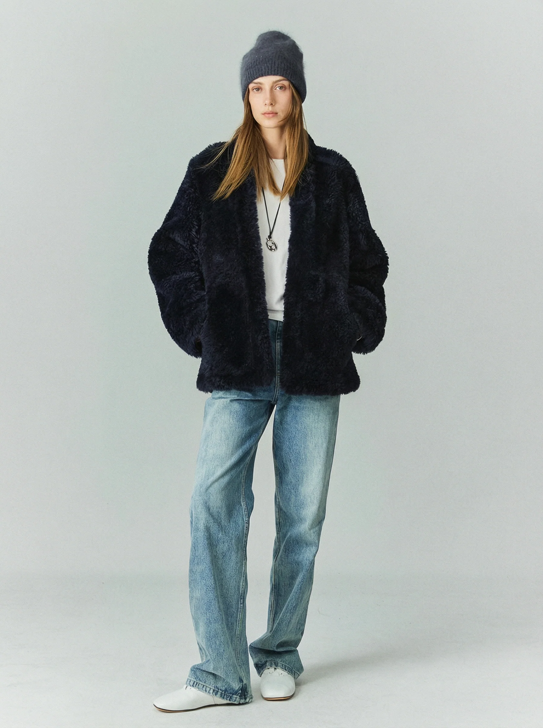 Merino Shearling Short Coat