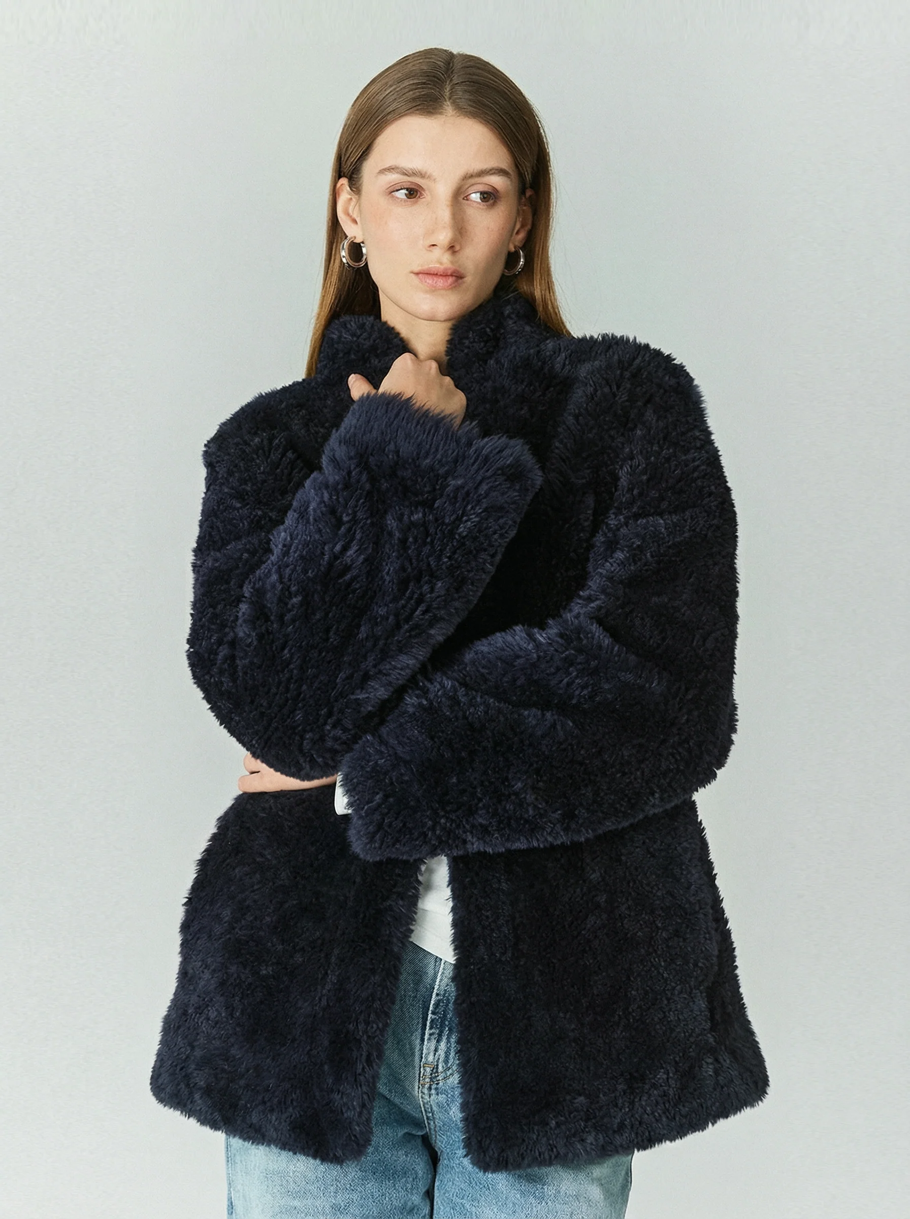 Merino Shearling Short Coat - Image 5