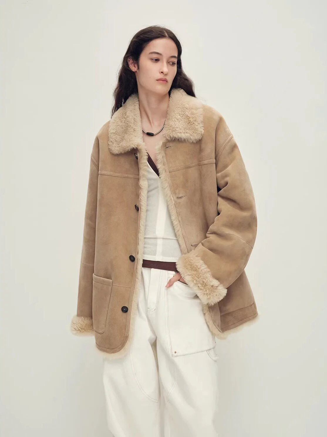 Merino Shearling Suede Jacket - Image 2