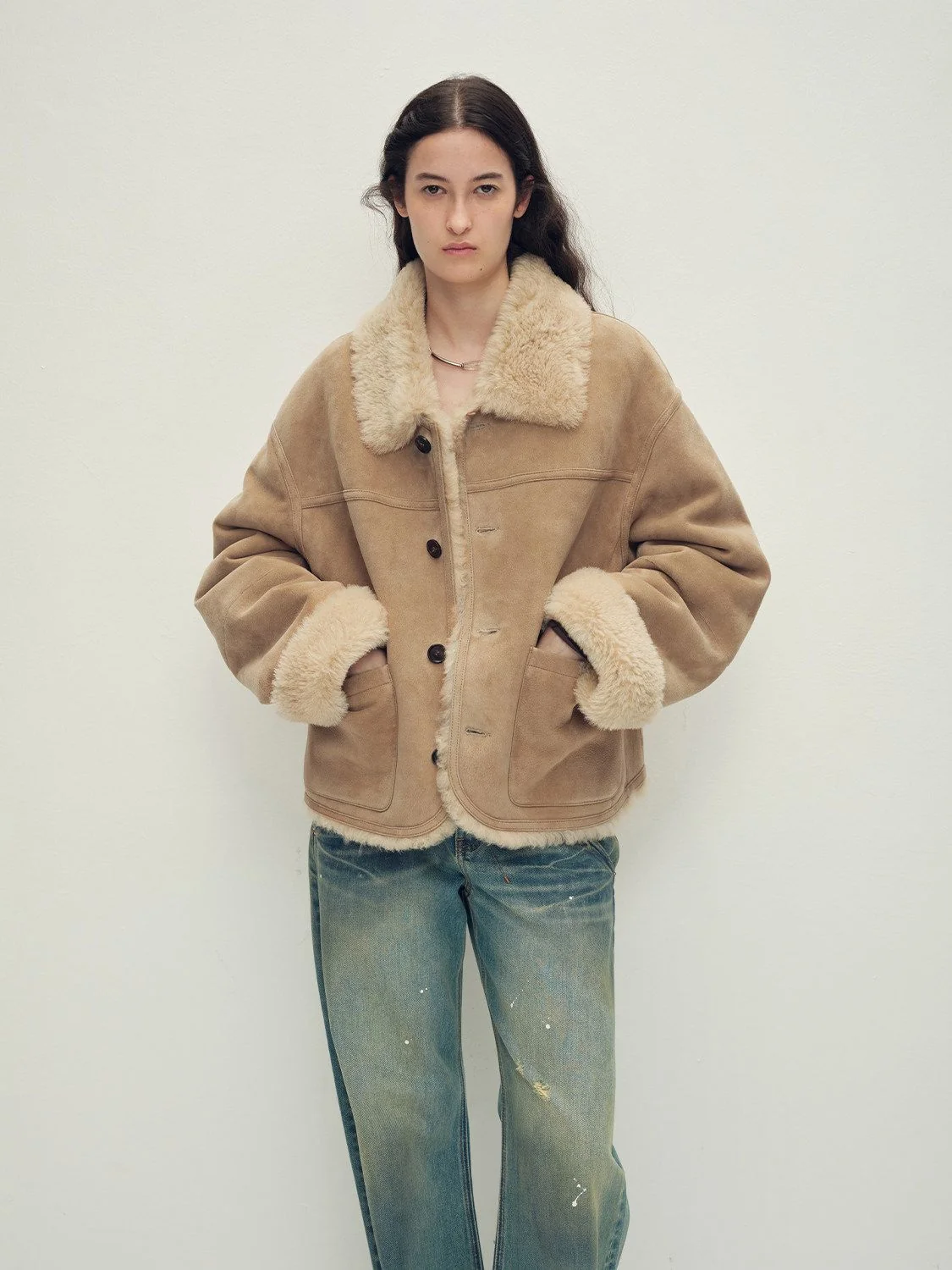Merino Shearling Suede Jacket - Image 4