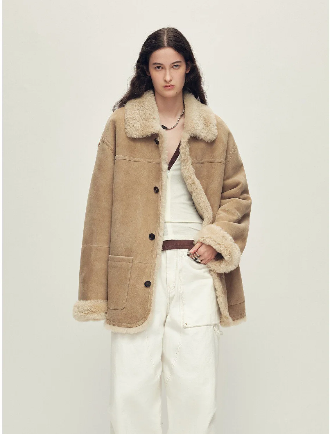 Merino Shearling Suede Jacket - Image 8