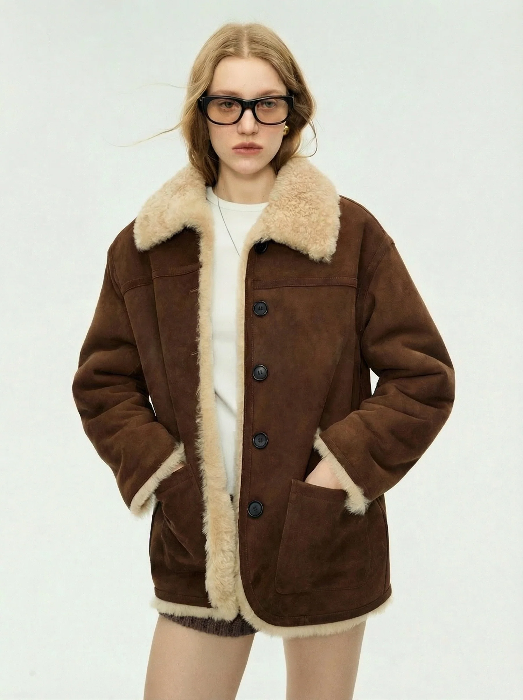 Merino Shearling Suede Jacket