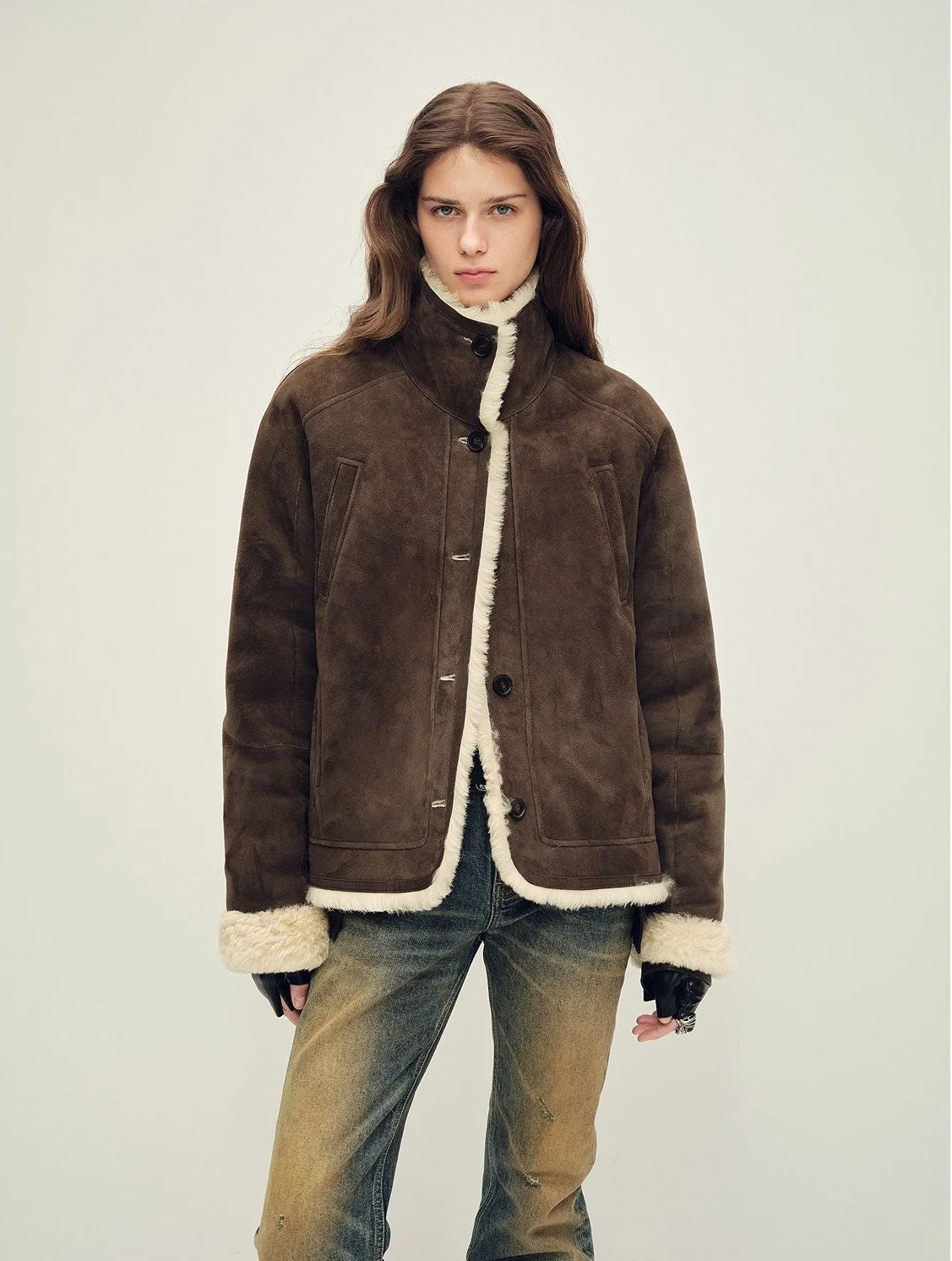 Merino Shearling Suede Jacket - Image 7