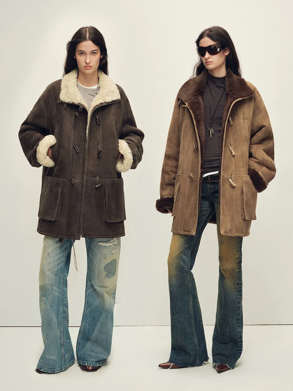 Merino Shearling Toggle Coat