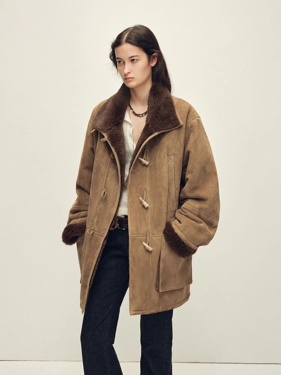 Merino Shearling Toggle Coat - Image 4