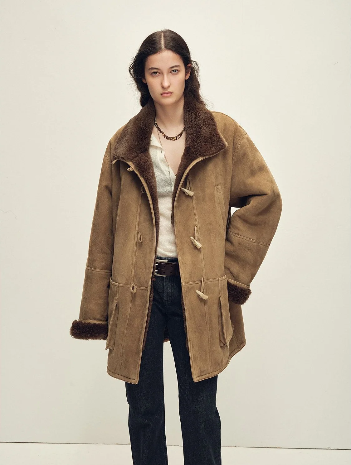 Merino Shearling Toggle Coat - Image 6