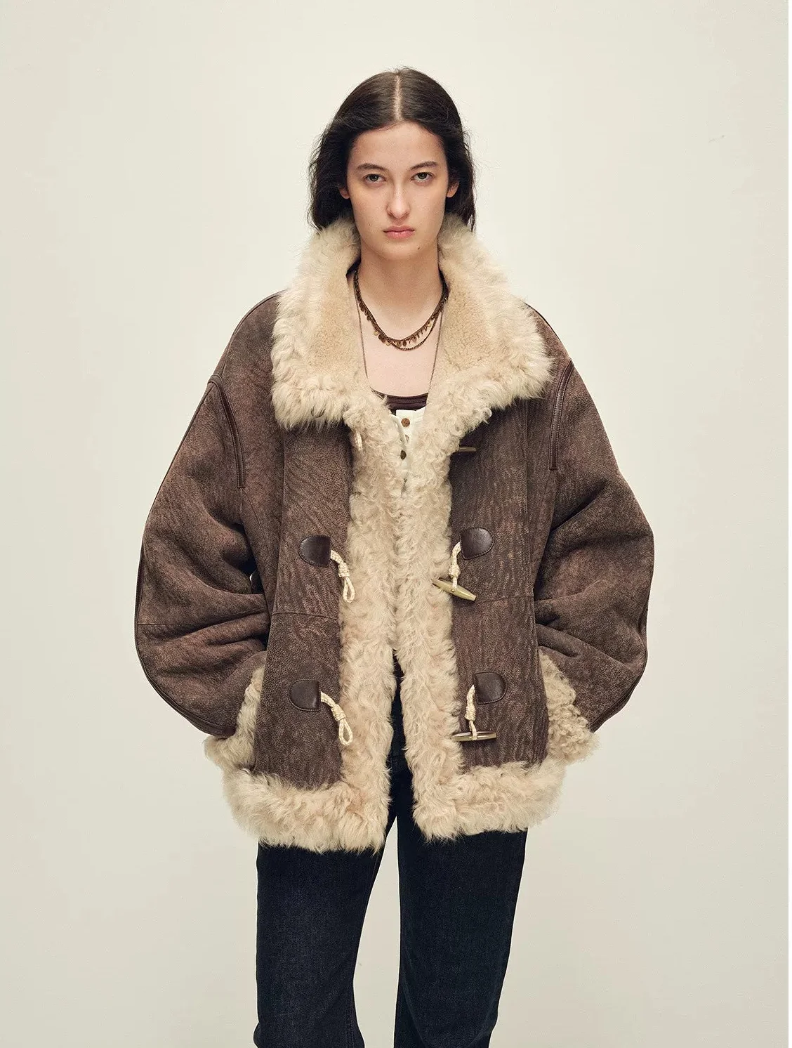 Merino Shearling Toggle Jacket - Image 7