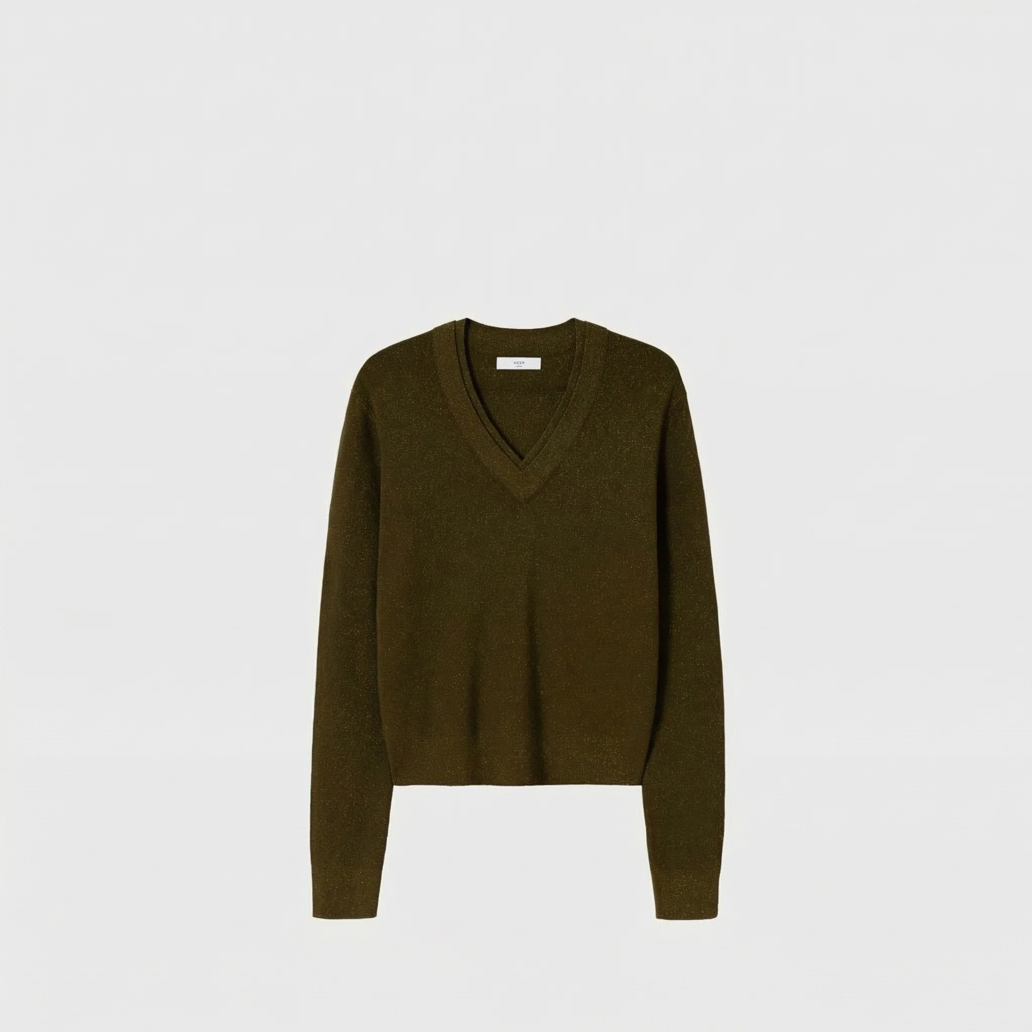 Merino Shimmer V-Neck Sweater - Image 5