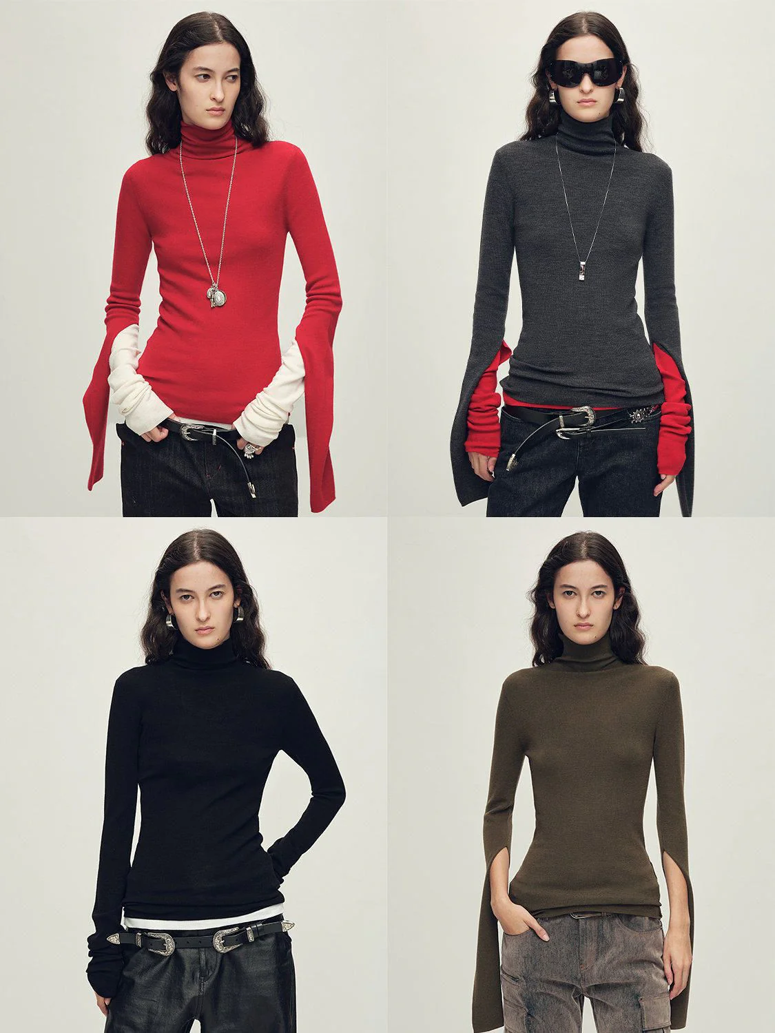 Merino Split-Sleeve Knit Top - Image 2