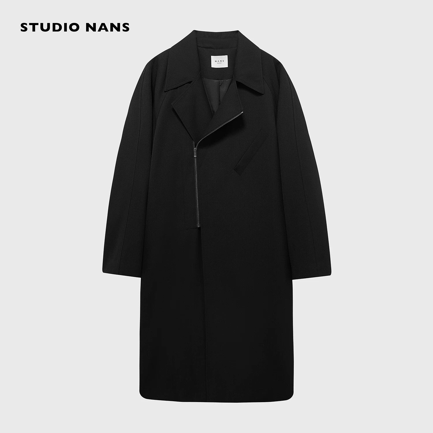 Merino Striped Zip Trench Coat - Image 7