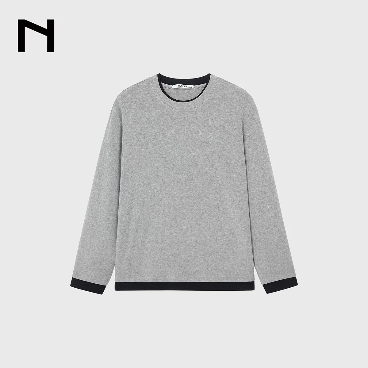 Merino TENCEL Faux-Layer Long-Sleeve Tee - Image 6