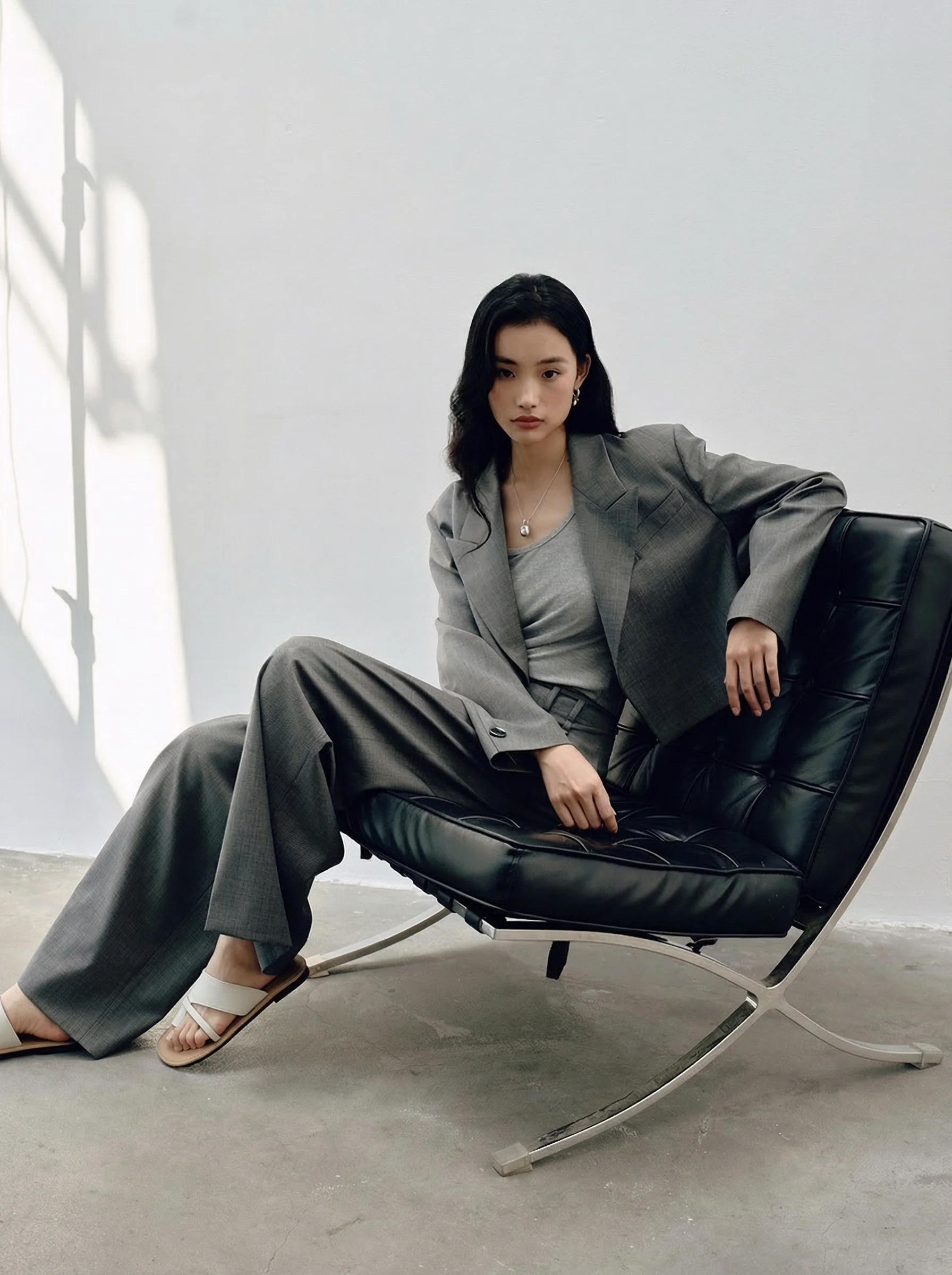 Merino Tie-Waist Wide-Leg Trousers - Image 3