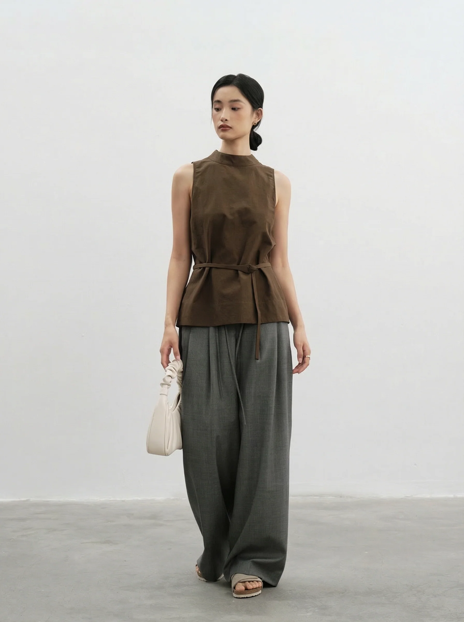 Merino Tie-Waist Wide-Leg Trousers - Image 5