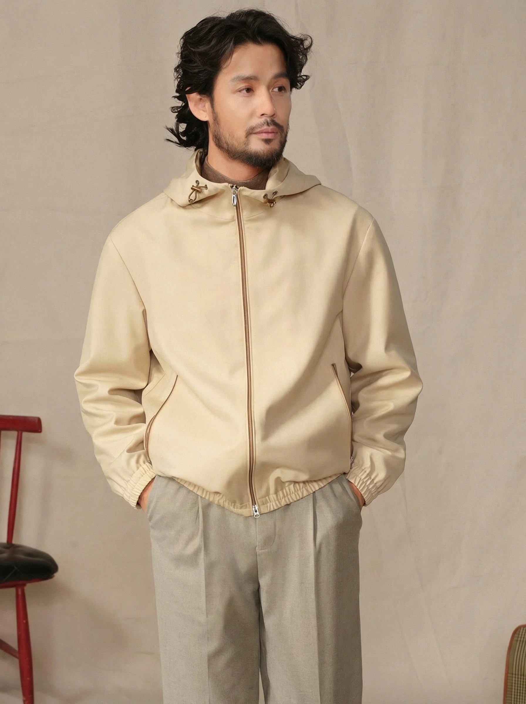 Merino Twill Hooded Jacket - Image 3
