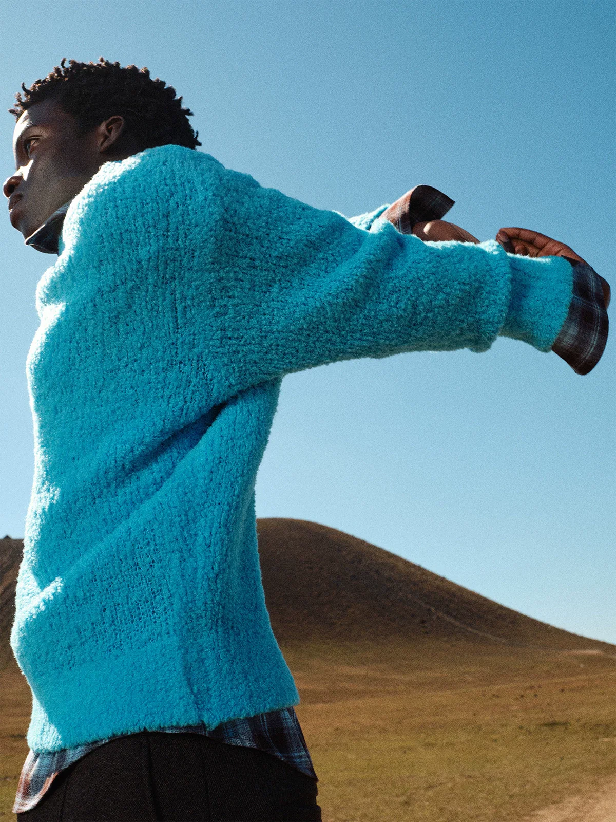 Merino Wool Blended Textured Sweater - Image 2