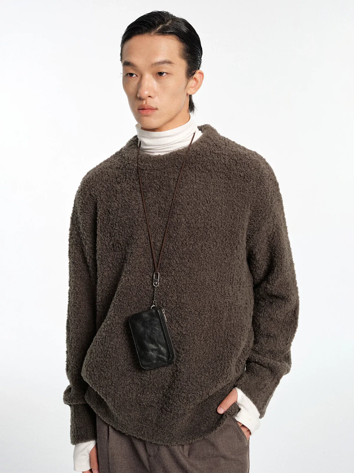 Merino Wool Blended Textured Sweater - Image 3