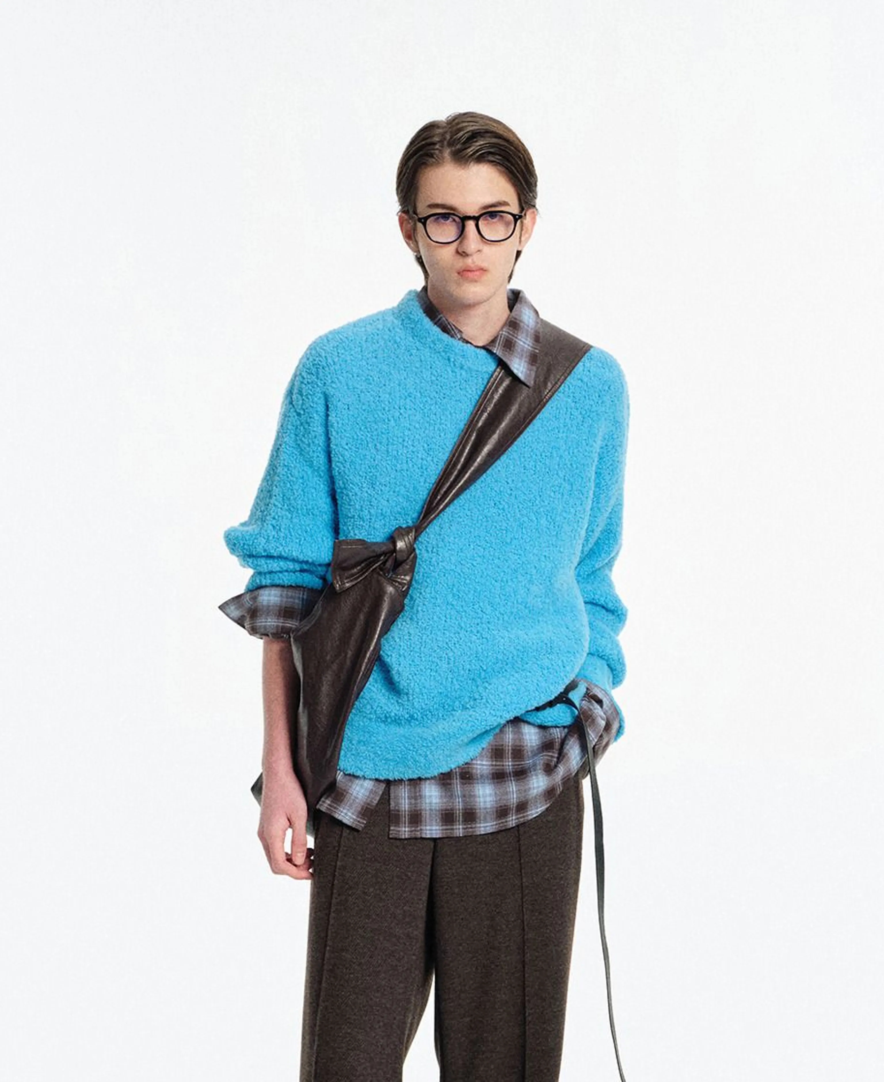 Merino Wool Blended Textured Sweater - Image 5