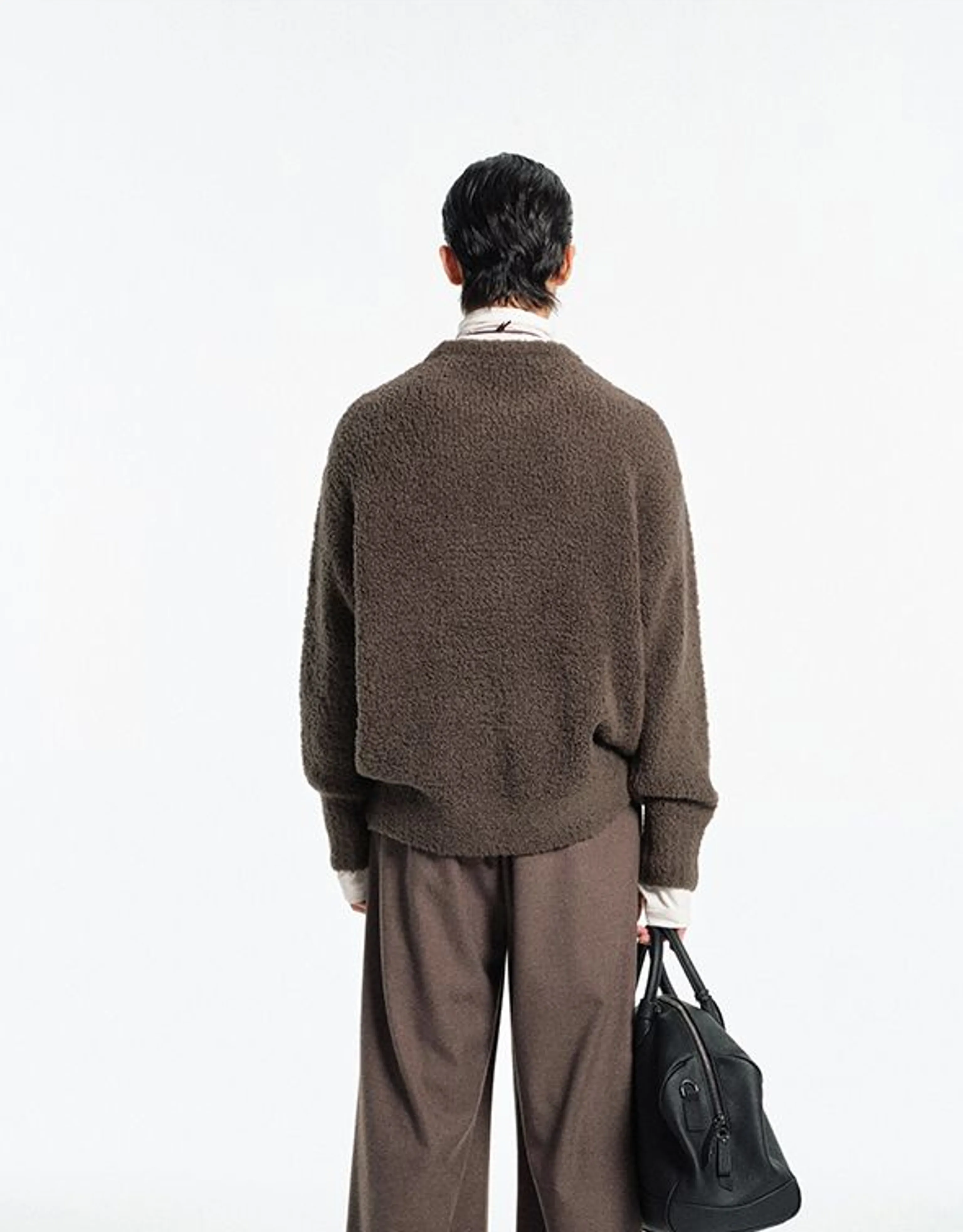 Merino Wool Blended Textured Sweater - Image 6
