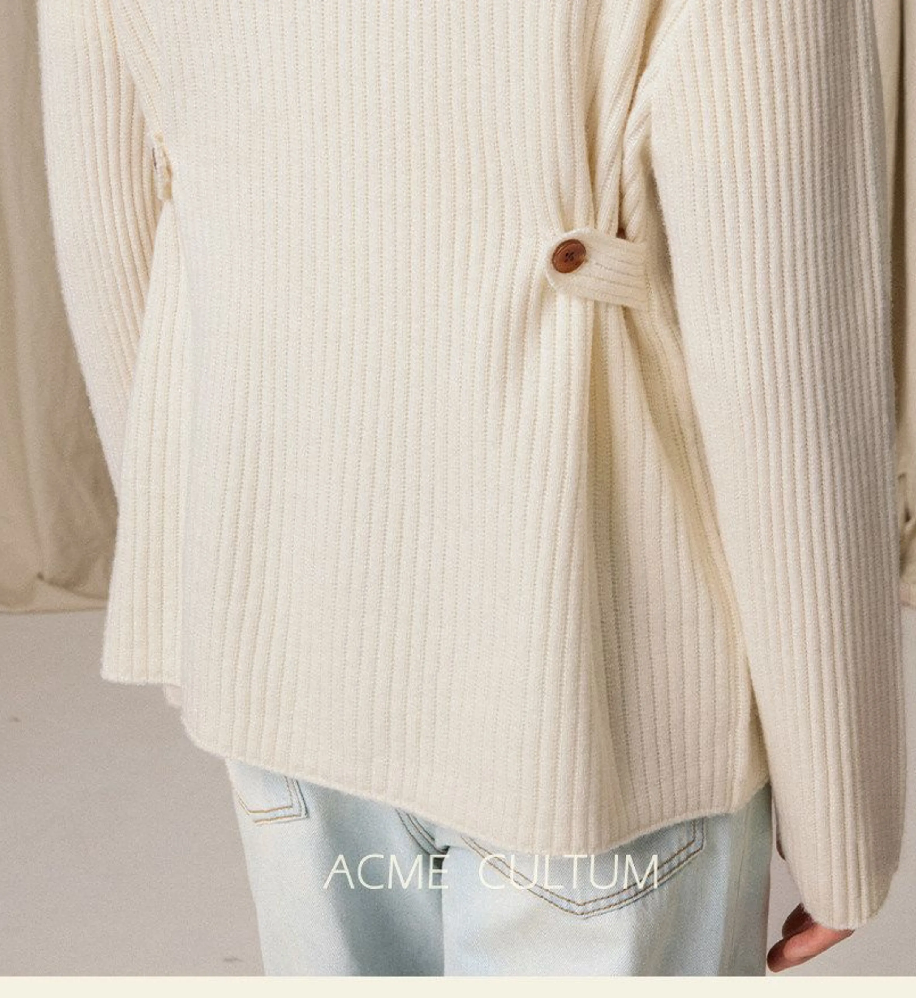 Merino Wool Double-Breasted Knit Jacket - Image 4