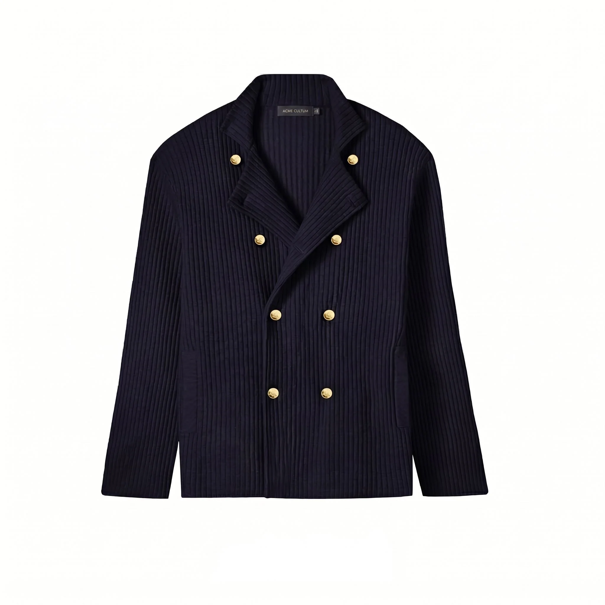 Merino Wool Double-Breasted Knit Jacket - Image 5