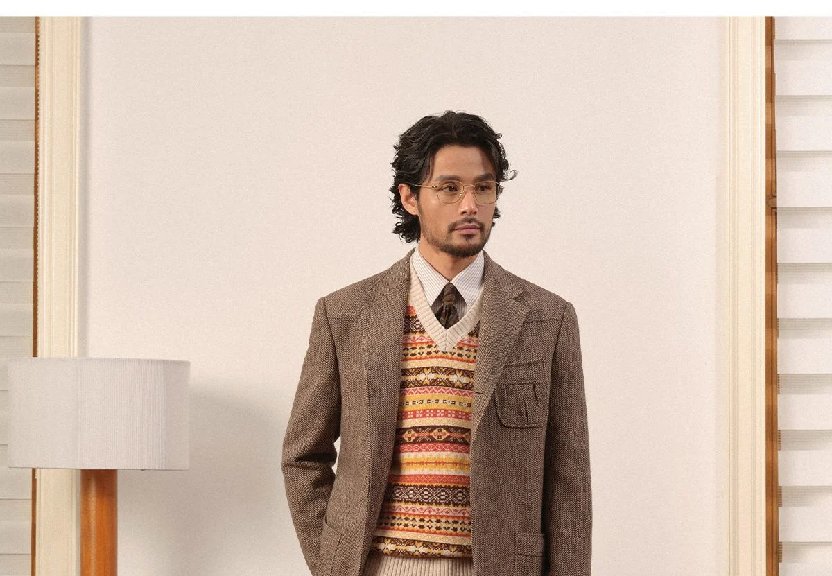 Merino Wool Knitted Fair Isle Vest