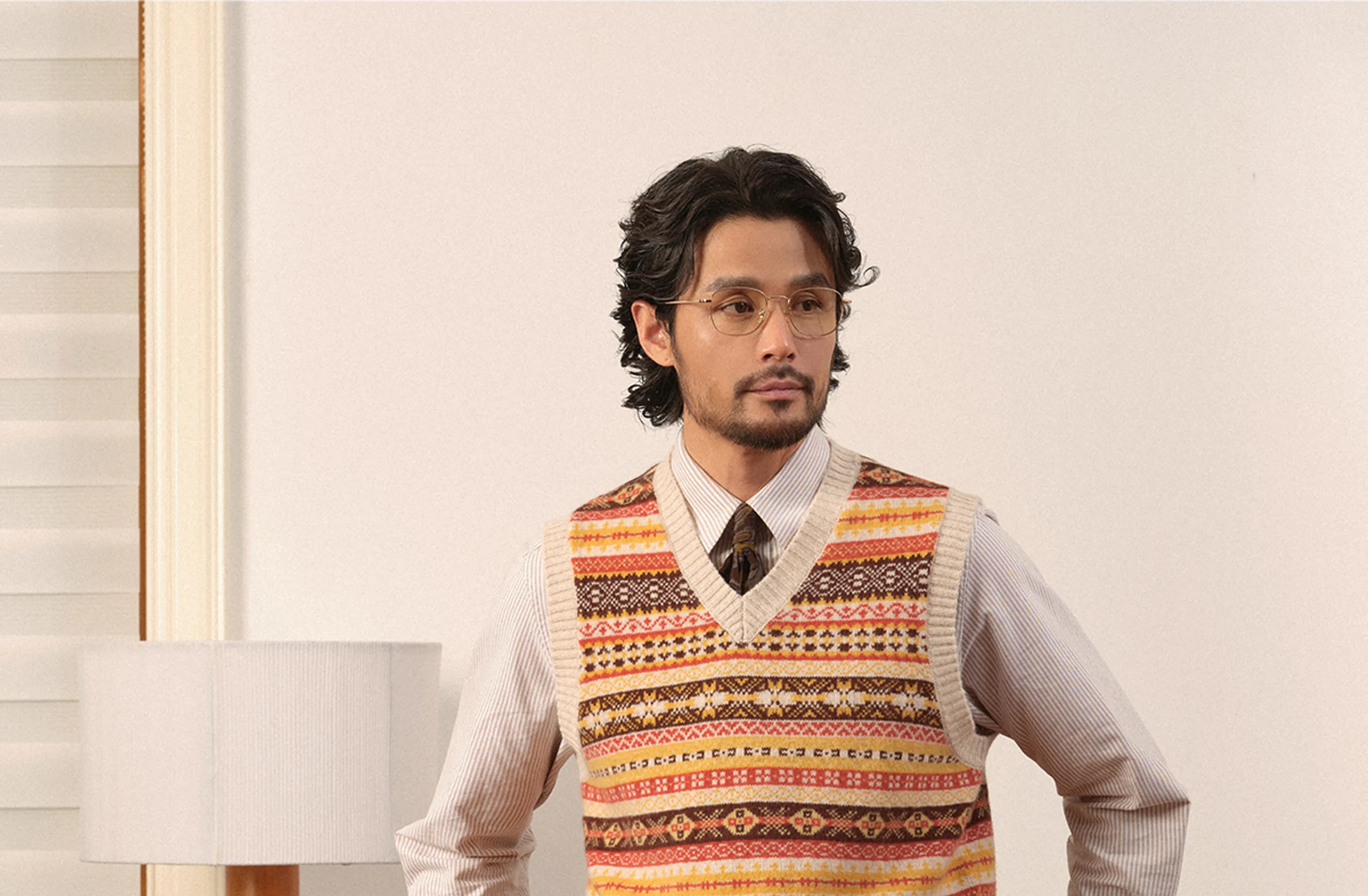 Merino Wool Knitted Fair Isle Vest - Image 5