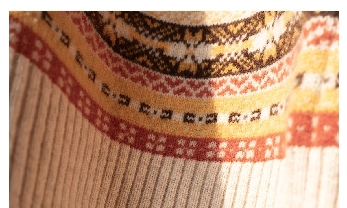Merino Wool Knitted Fair Isle Vest - Image 8