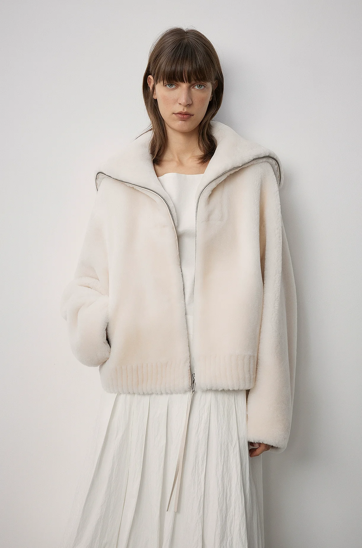 Merino Wool Sailor-Collar Jacket