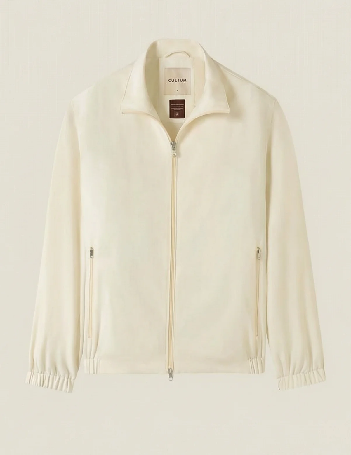 Merino Wool Stand Collar Zip Jacket - Image 5