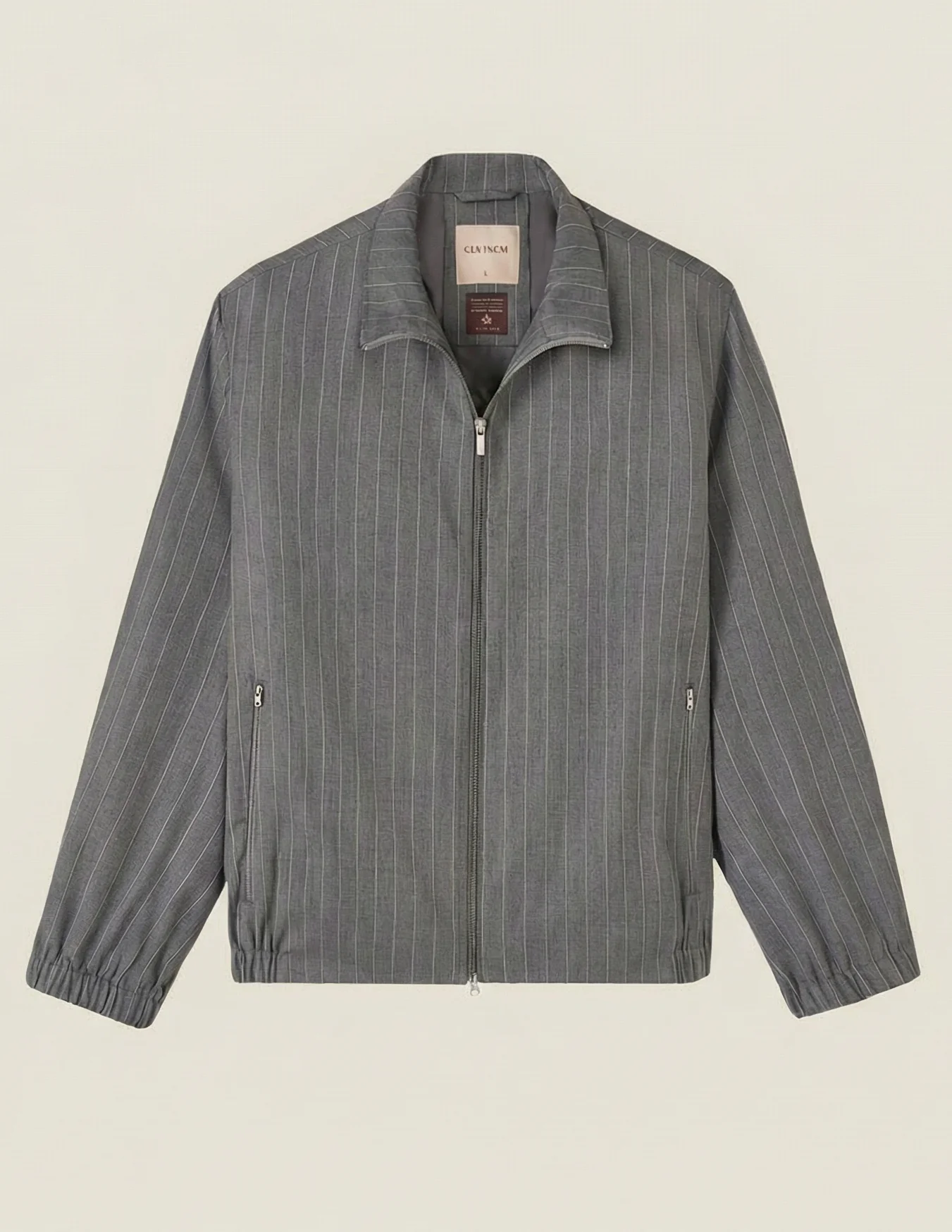 Merino Wool Stand Collar Zip Jacket - Image 7
