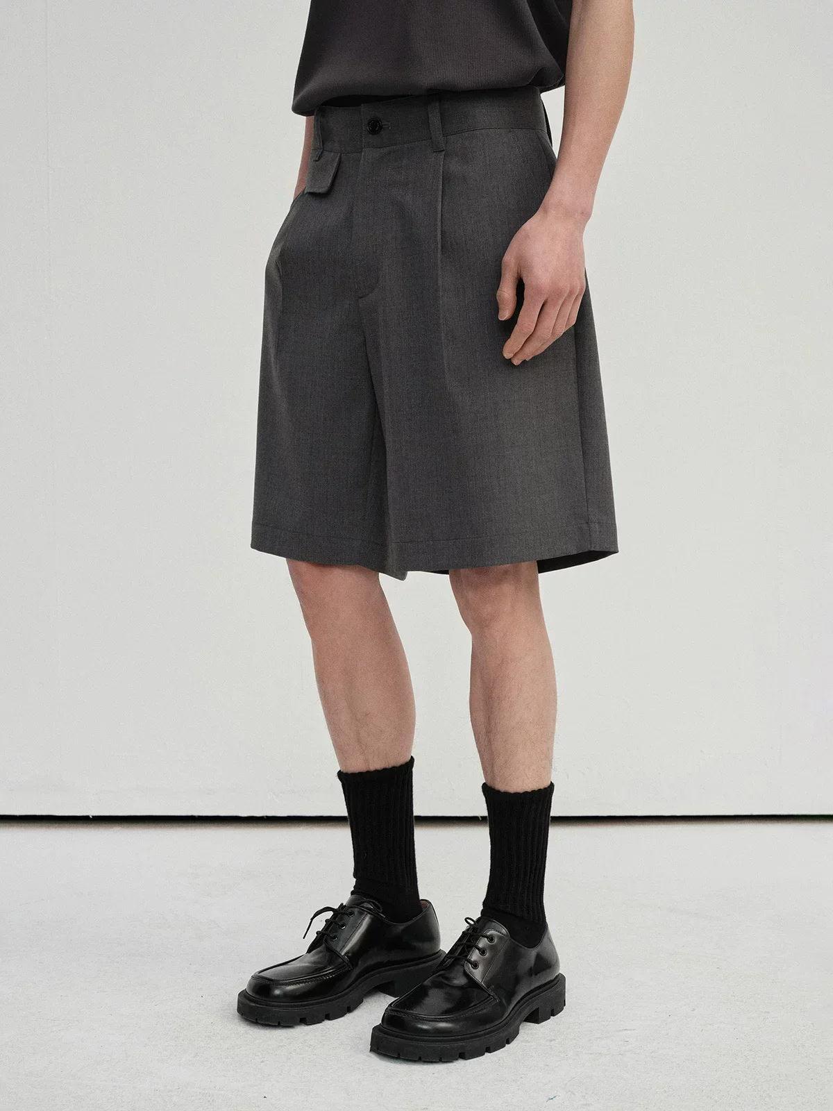 Merino Wool Suit Shorts and Pleated Skirt - Image 5