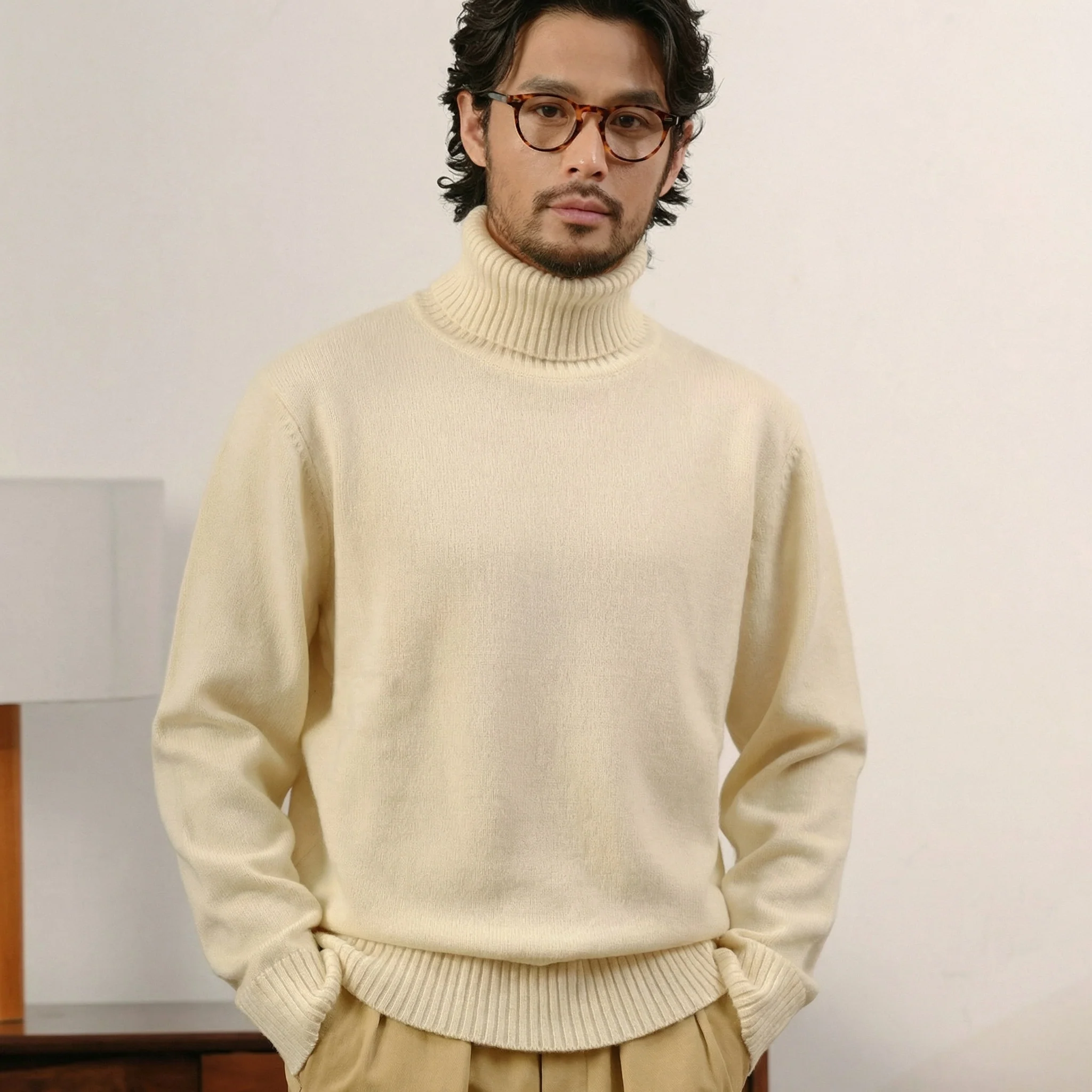 Merino Wool Turtleneck Sweater