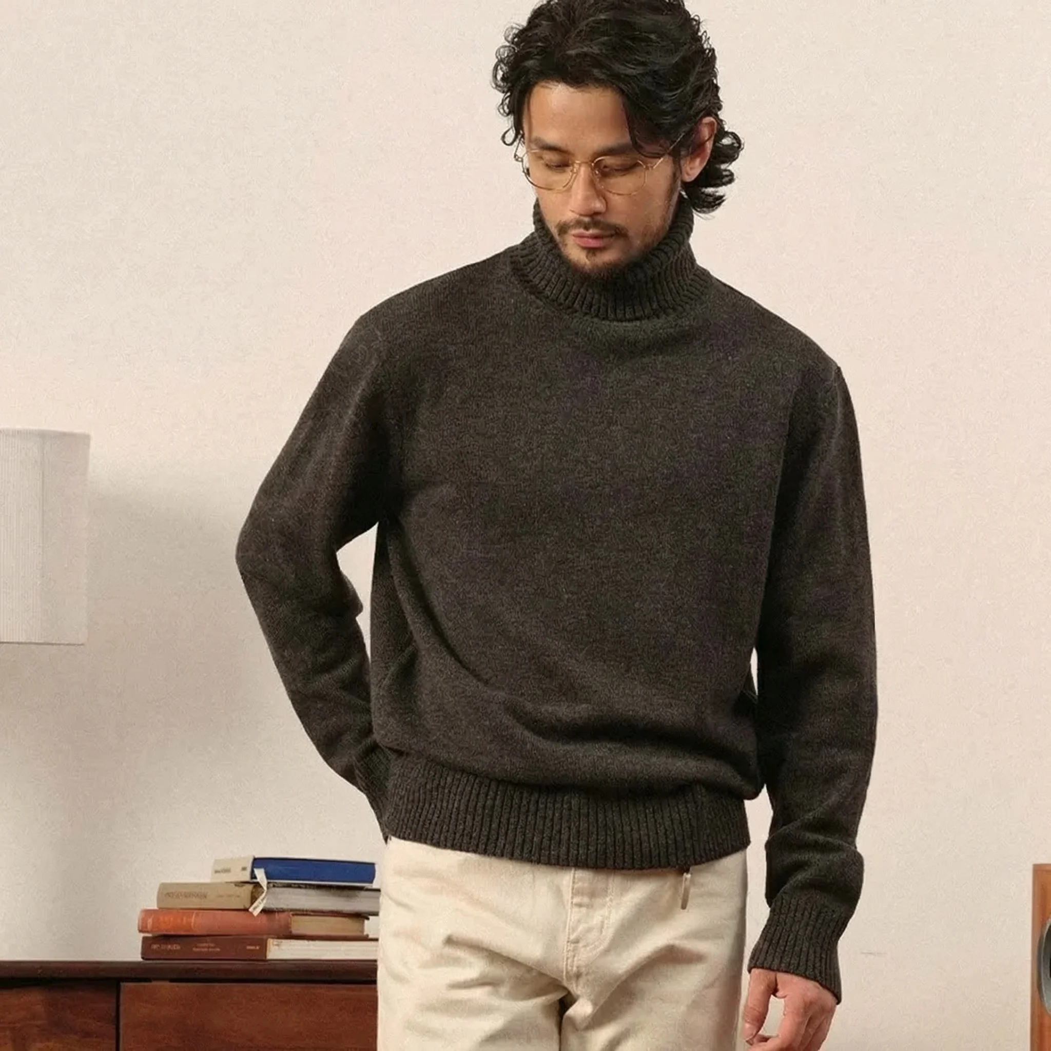 Merino Wool Turtleneck Sweater - Image 2