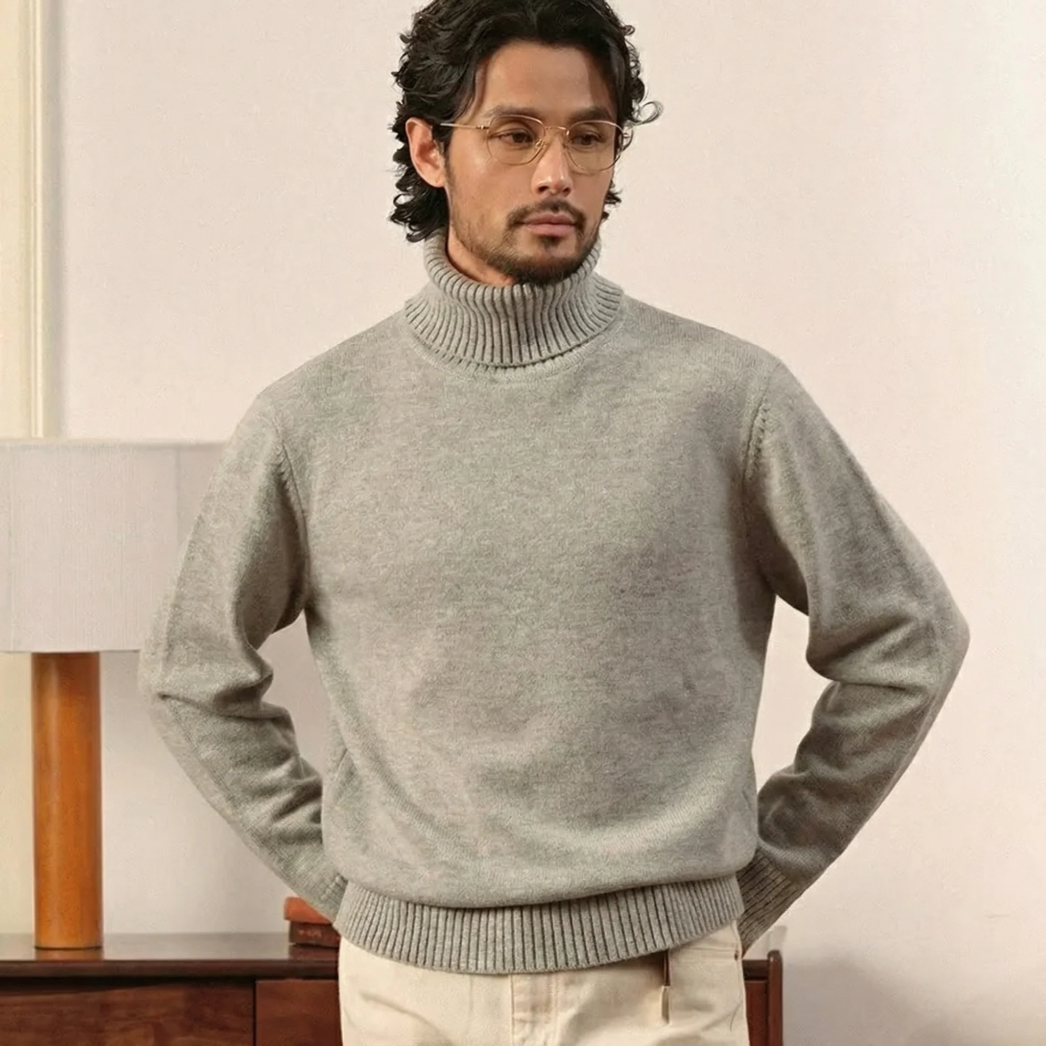 Merino Wool Turtleneck Sweater - Image 3