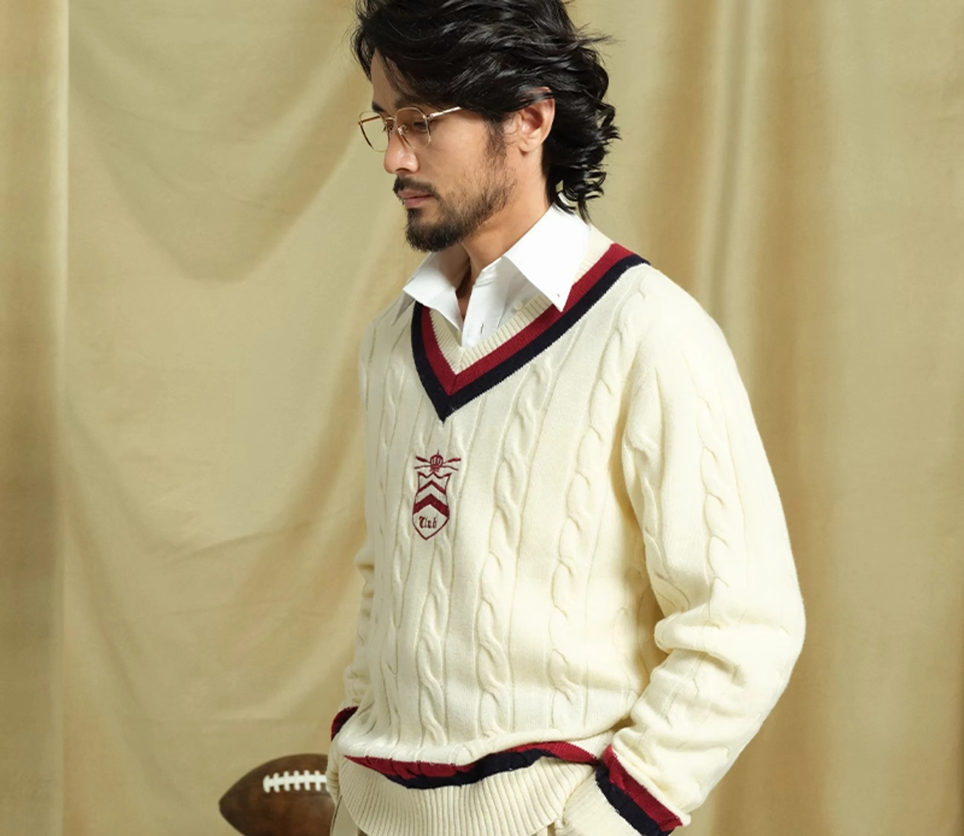 Merino Wool V-neck Sweater - Image 5