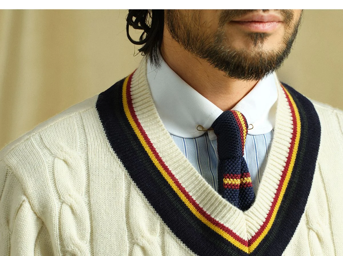 Merino Wool V-neck Sweater - Image 6