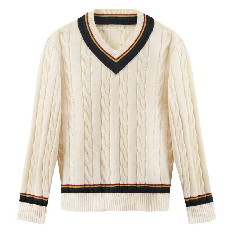 Merino Wool V-neck Sweater - Image 9