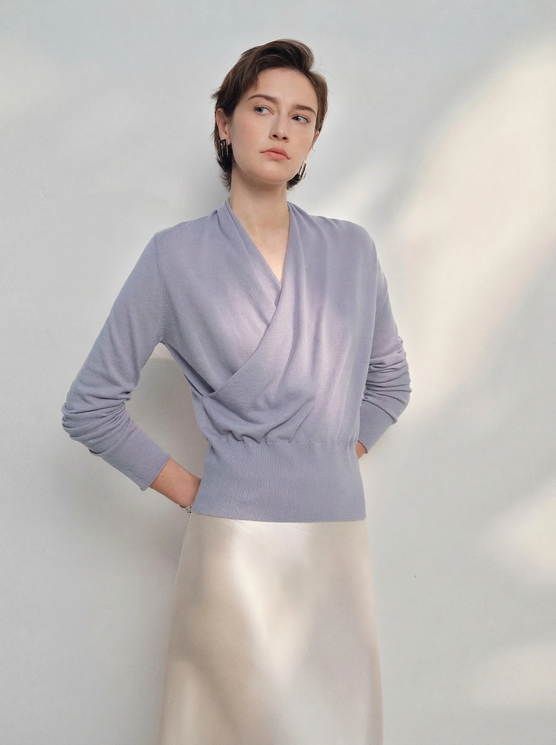 Merino Wrap Sweater - Image 2