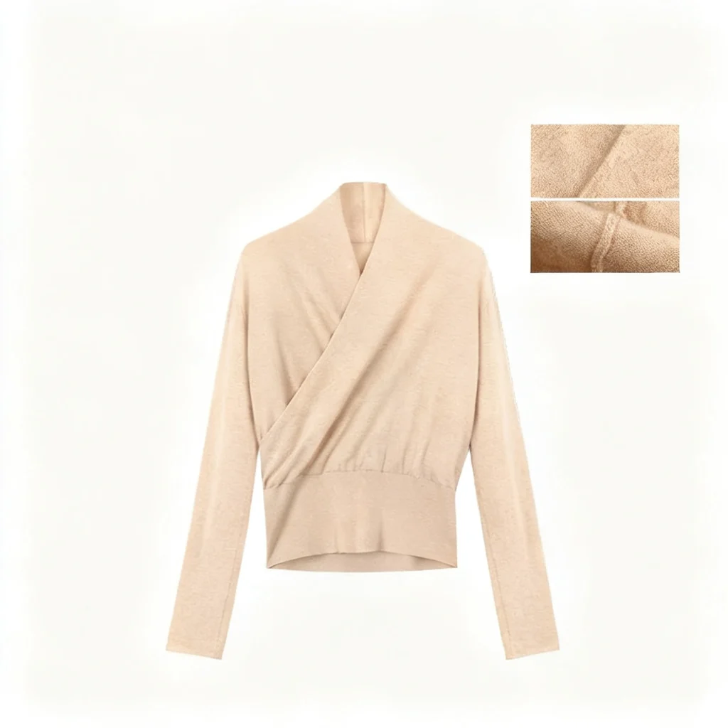 Merino Wrap Sweater - Image 7
