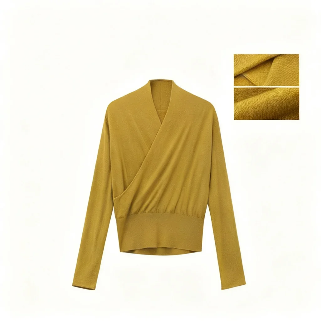 Merino Wrap Sweater - Image 8