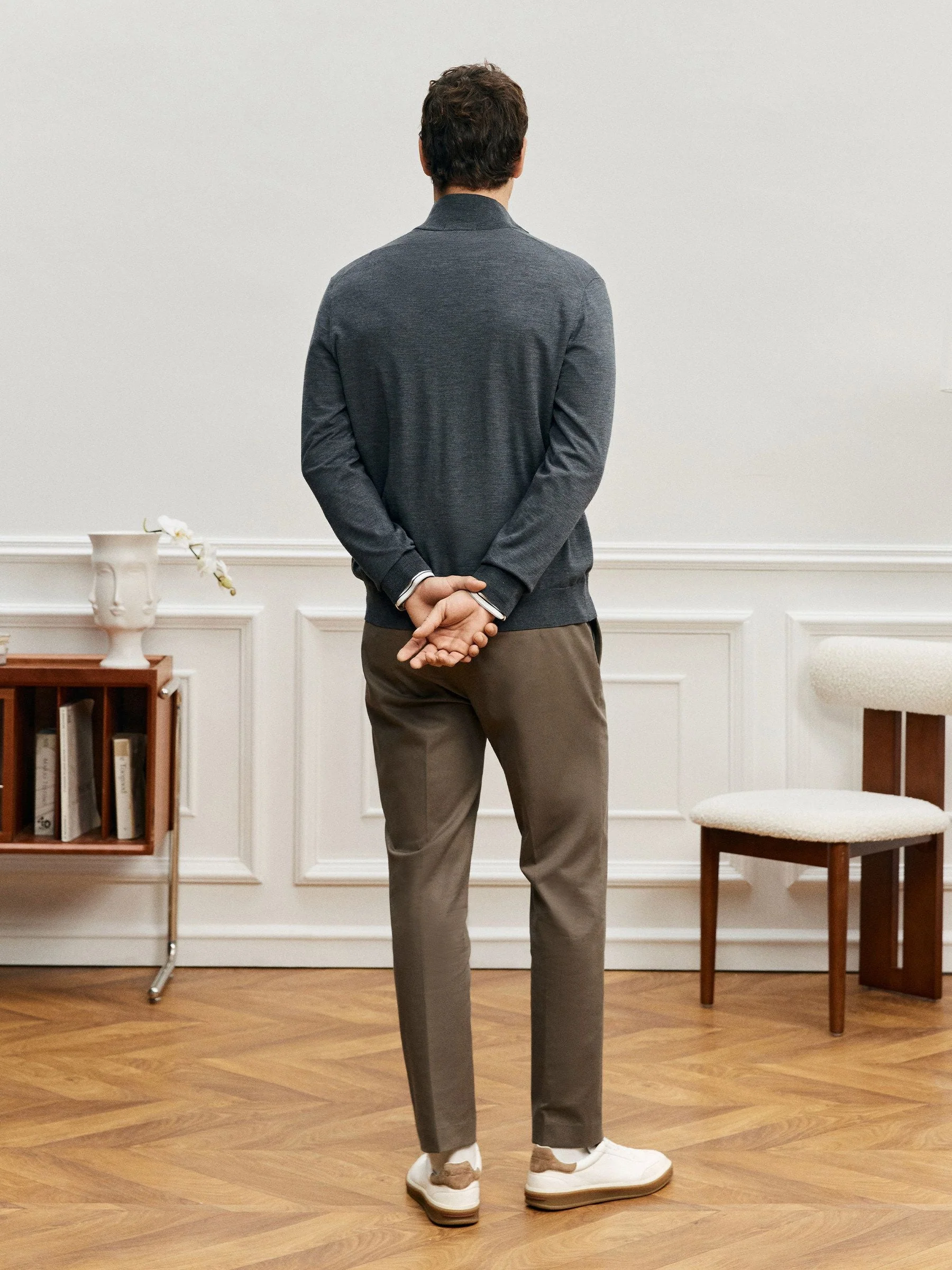 Merino Zip-Up Cardigan - Image 4
