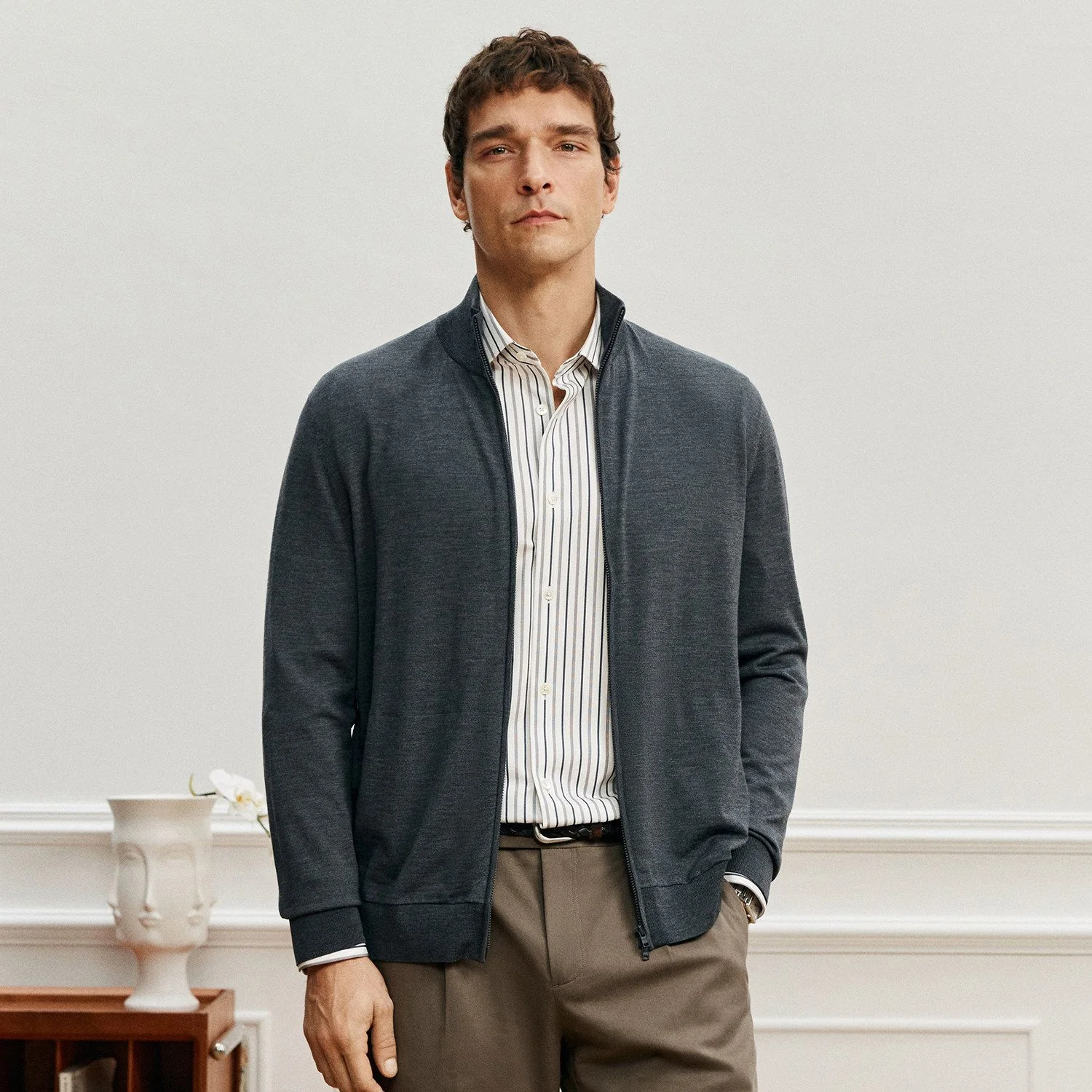 Merino Zip-Up Cardigan - Image 5
