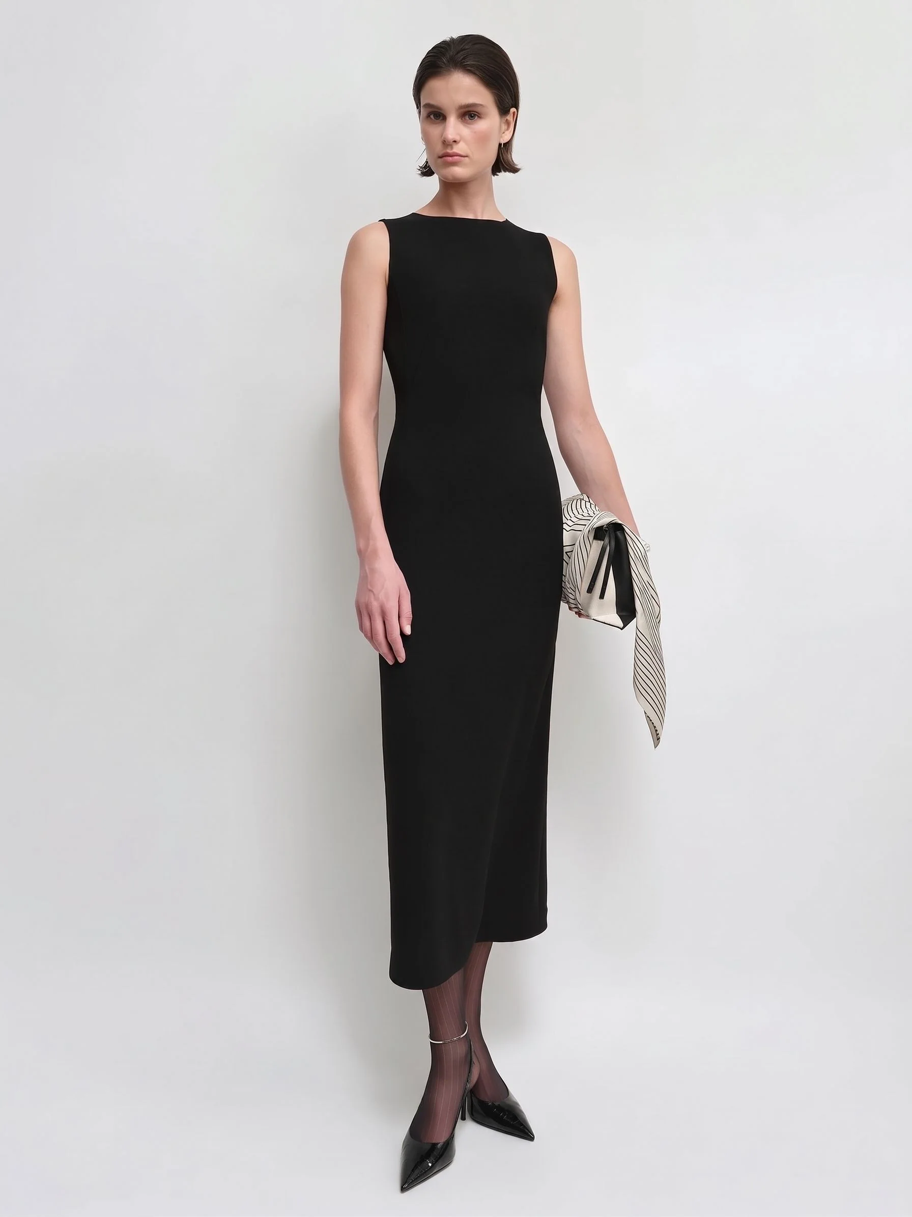 Mesh Neck Sheath Dress