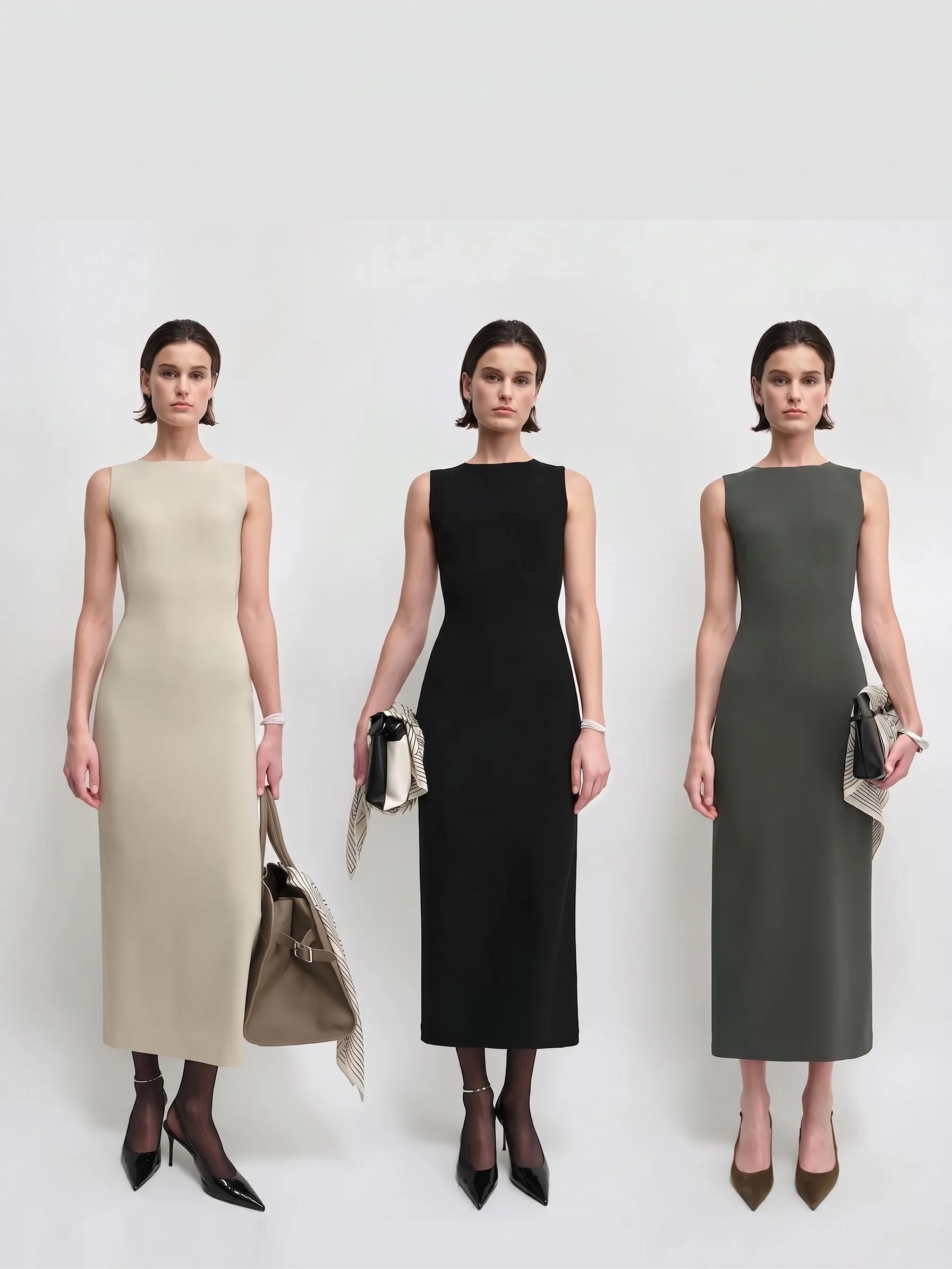 Mesh Neck Sheath Dress - Image 3