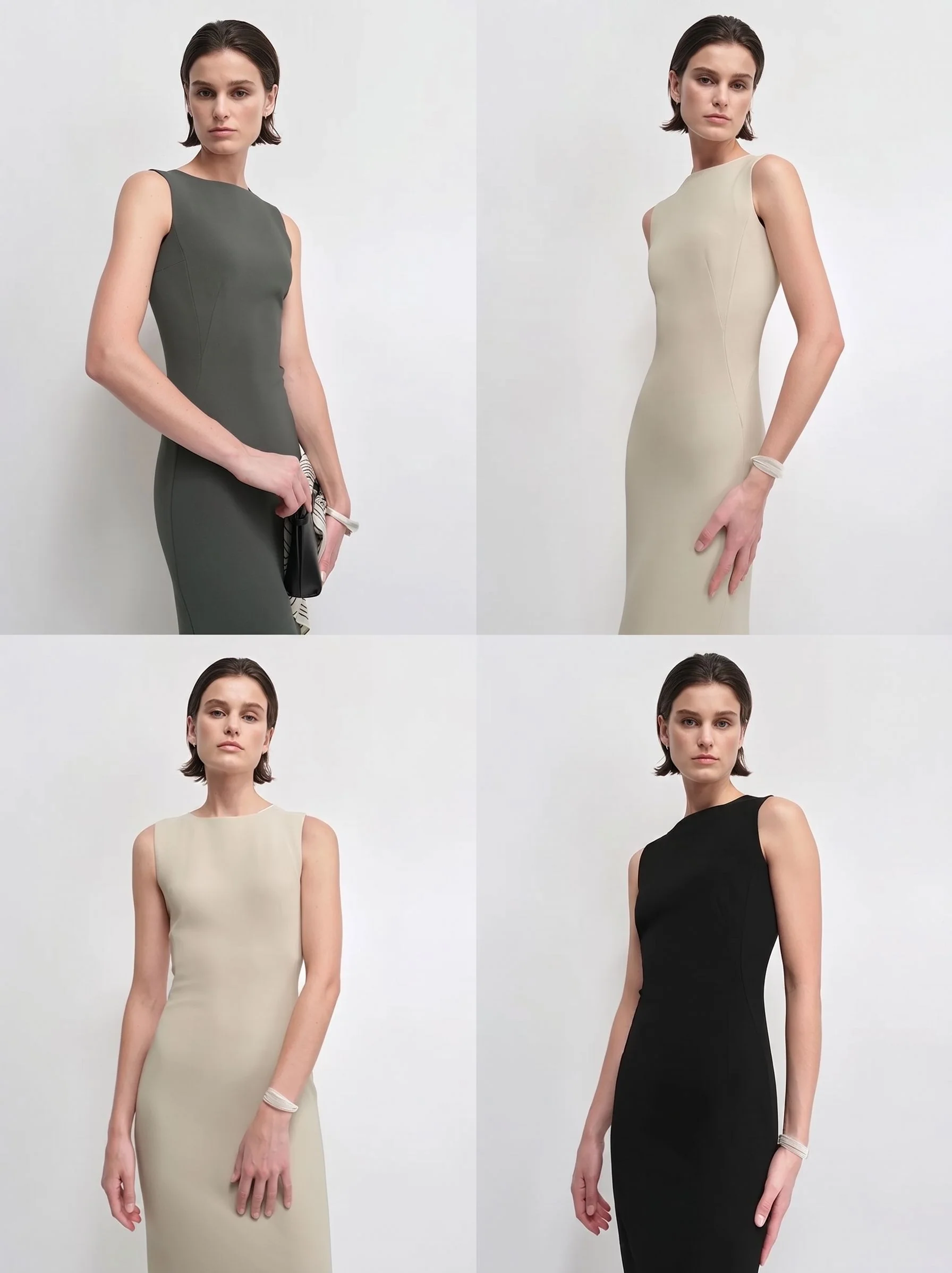 Mesh Neck Sheath Dress - Image 4