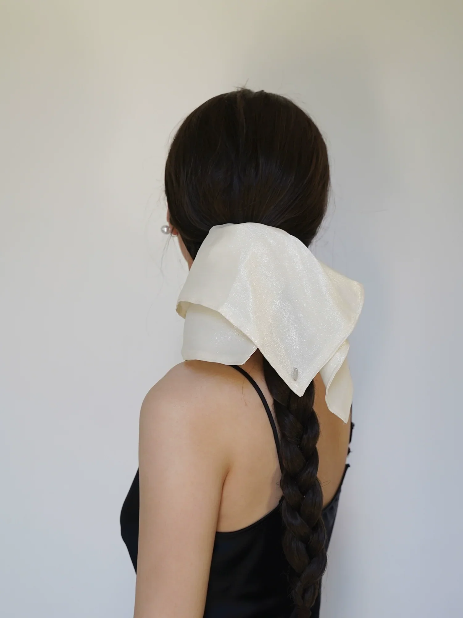 Metallic Bow Scrunchie