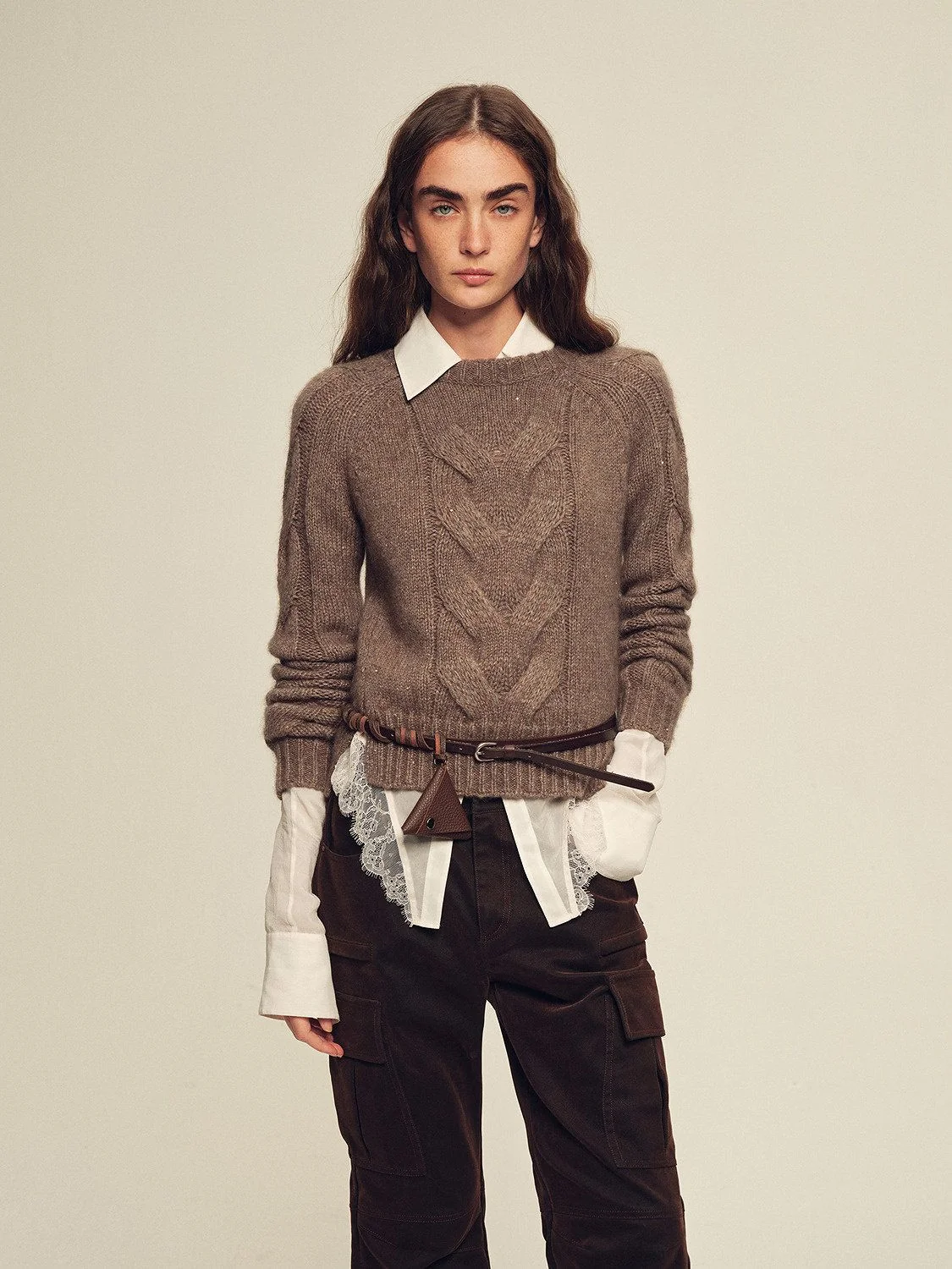 Metallic Cable Sweater - Image 3