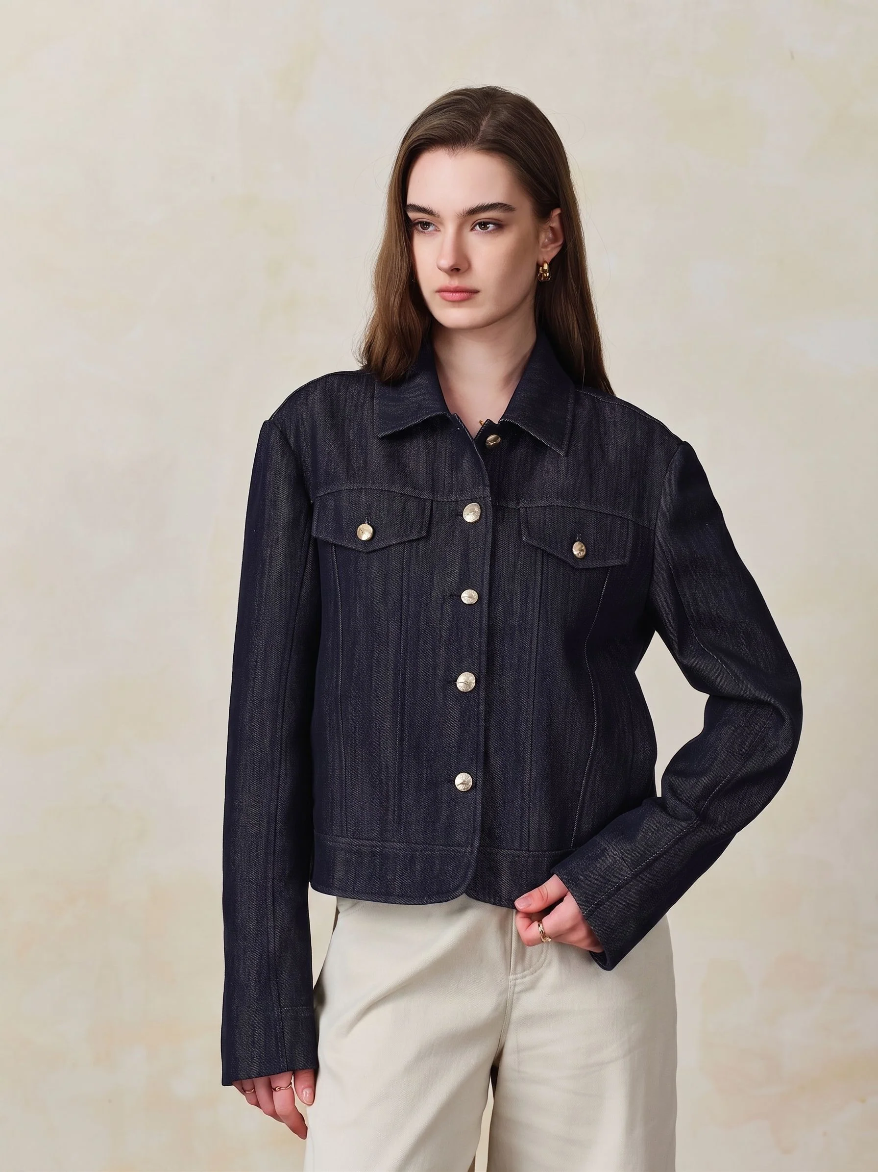Metallic Denim Jacket - Image 2