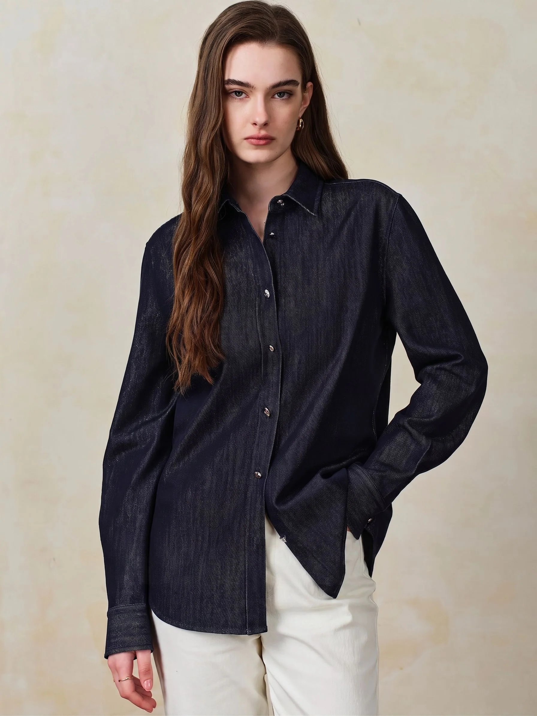 Metallic Denim Shirt